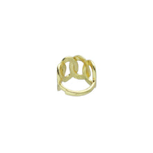 Load image into Gallery viewer, Gold Silver Wide Oval Link Adjustable Ring, Sku#A308