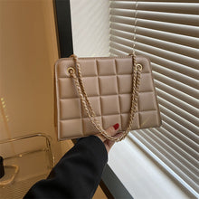 Load image into Gallery viewer, Plaid Bag Womens Small Diamond-Pattern Embroidered Grid Shoulder Bag