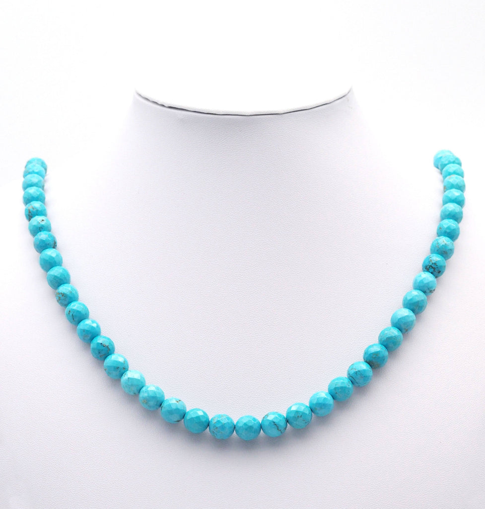 Natural Faceted Turquoise Beads, 4mm/6mm/8mm/10mm, sku#U1438