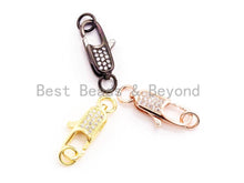 Load image into Gallery viewer, CZ Micro Pave Small Lobster Claw Clasp, Cubic Zirconia Clasp,sku#H44