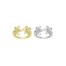 Load image into Gallery viewer, Daisy Flower Gold Silver Adjustable Ring, Sku#A196