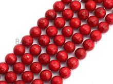 Load image into Gallery viewer, Quality Red Mother of Pearl beads, faceted Red Mop beads, SKU#T115