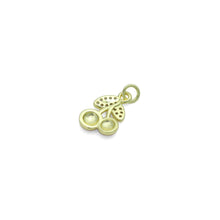 Load image into Gallery viewer, Clear CZ Red Enamel Gold Cherry Charm Pendant,Sku#LK1221