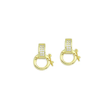 Load image into Gallery viewer, Clear CZ Charm Holder Clasp,Sku#LK1213