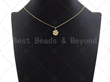 Load image into Gallery viewer, CZ Micro Pave White Enamel Daisy Flower Charm, 18K Gold Filled Flower Charm, Necklace Bracelet Charm Pendant, 13mm, Sku# Y268