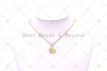 Load image into Gallery viewer, CZ Key On Heart Charm, Sku#LK542