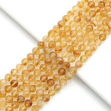 Load image into Gallery viewer, Genuine Citrine Round Faceted Beads, 8mm, Sku#U1517