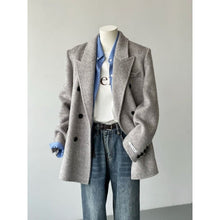 Load image into Gallery viewer, Womens Solid-Color Short Loose-Fit Double-Faced Cashmere Coat