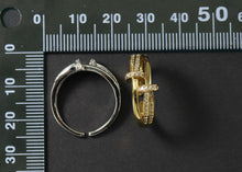Load image into Gallery viewer, CZ Pave Double Band Ring,Sku#X290