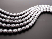 Load image into Gallery viewer, Gray Natural Mother of Pearl  Oval beads,12x15mm Pearl Olive