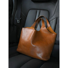 Load image into Gallery viewer, Women's Large Capacity Retro Bucket Bag – PU Leather Crossbody &amp; Tote Dual-Use Handbag
