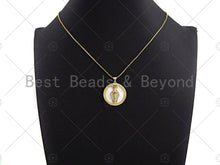 Load image into Gallery viewer, CZ Micro Pave Black/White Gold 3D King Cobra Head Pendant, Snake Medallion Charm, Roman Necklace Charm, Greek Coin Jewelry, 25mm, sku#LK01