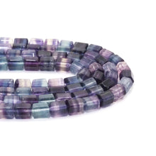 Load image into Gallery viewer, Genuine Fluorite Faceted Tube Beads, 8x10mm, Sku#U1568