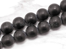 Load image into Gallery viewer, Quality Matte/Shiny Black Onyx Round Smooth Beads, sku#Q3