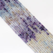 Load image into Gallery viewer, 2x3mm Multicolor Fluorite Faceted Rondelle Beads, Sku#U1703