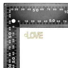 Load image into Gallery viewer, Gold Clear CZ Love Word Charm Pendant, Sku#A357