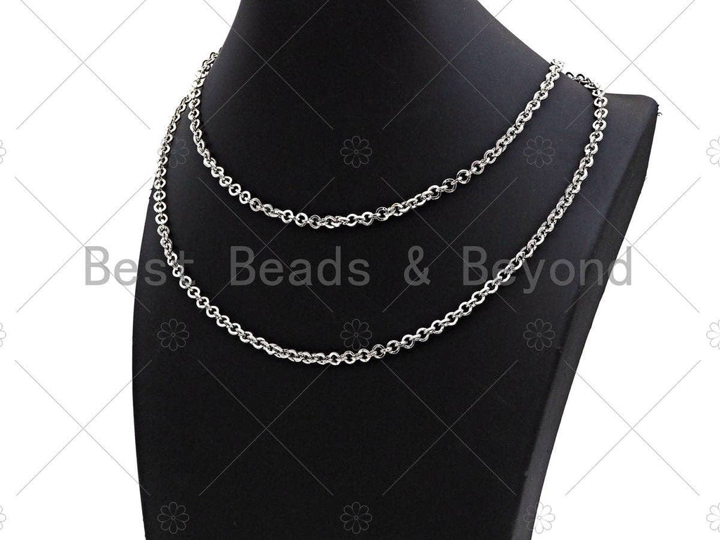 5mm Rolo Chain by Yard,18K Gold Plated/Gunmetal / Sil M361