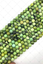 Load image into Gallery viewer, Quality Genuine Chinese Chrysoprase Round Smooth Beads, 6mm/8mm/10mm Natural Apple Green Chrysoprase Beads, 15.5'' Full Strand, Sku#U1244