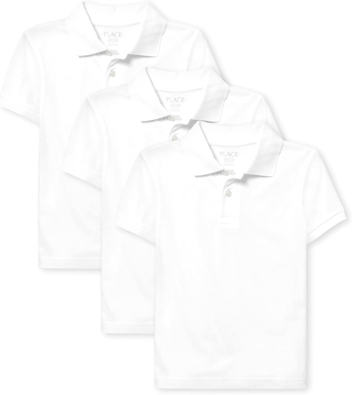 The Children's Place Boys' Short Sleeve Pique Polo, 3 Pack