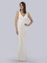 Load image into Gallery viewer, Lara Bryant Beaded Tank Sheath Wedding Dress
