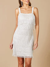 Load image into Gallery viewer, Lara Dakota Beaded Fringe Short Wedding Dress