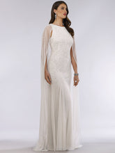 Load image into Gallery viewer, Lara Eve Beaded Cape Sleeve Wedding Dress