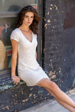 Load image into Gallery viewer, Lara Cam V-Neck Beaded Mini Sheath Dress