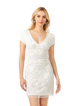 Load image into Gallery viewer, Lara Cam V-Neck Beaded Mini Sheath Dress