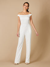 Load image into Gallery viewer, Lara Gabby Beaded Off-the-Shoulder Bridal Jumpsuit