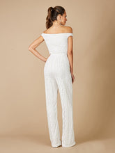 Load image into Gallery viewer, Lara Gabby Beaded Off-the-Shoulder Bridal Jumpsuit