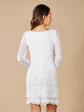Load image into Gallery viewer, Lara Goldie Beaded V-Neck Mini Dress