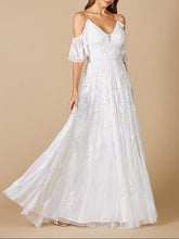Load image into Gallery viewer, Lara Giana Beaded Cold-Shoulder Wedding Dress