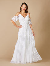 Load image into Gallery viewer, Lara Giana Beaded Cold-Shoulder Wedding Dress