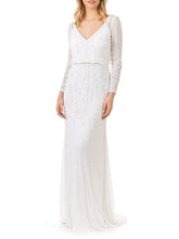 Load image into Gallery viewer, Lara Grant Long Sleeve Beaded Wedding Dress