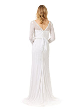 Load image into Gallery viewer, Lara Grant Long Sleeve Beaded Wedding Dress