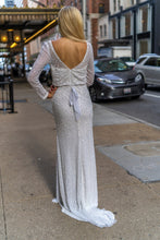 Load image into Gallery viewer, Lara Grant Long Sleeve Beaded Wedding Dress