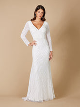 Load image into Gallery viewer, Lara Gretchen V-Neck Long Sleeve Wedding Dress