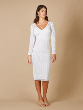 Load image into Gallery viewer, Lara Gloria Long Sleeve Beaded Midi Dress