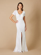 Load image into Gallery viewer, Lara Gabriella Beaded Plunge Wedding Dress