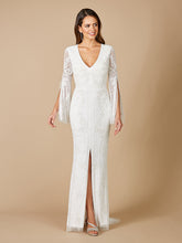 Load image into Gallery viewer, Lara Fallon Long Sleeve Beaded Wedding Gown