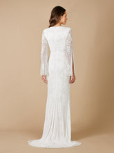 Load image into Gallery viewer, Lara Fallon Long Sleeve Beaded Wedding Gown