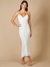 Load image into Gallery viewer, Lara Fae V-Neck Spaghetti Strap Wedding Gown