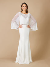 Load image into Gallery viewer, Lara Grace Beaded Long Sleeve Bridal Capelet Top