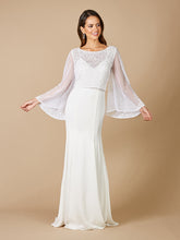 Load image into Gallery viewer, Lara Grace Beaded Long Sleeve Bridal Capelet Top