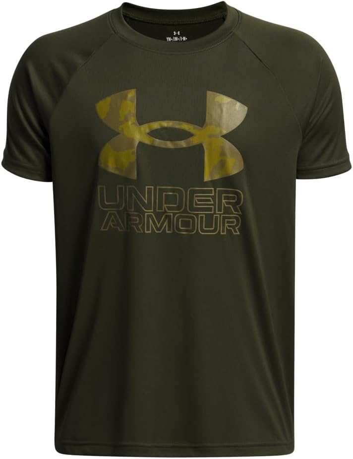 Under Armour Boys' Tech Hybrid Printed Fill Short-Sleeve T-Shirt