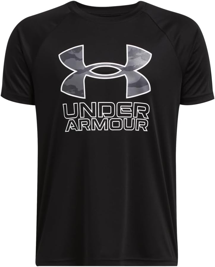 Under Armour Boys' Tech Hybrid Printed Fill Short-Sleeve T-Shirt