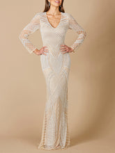Load image into Gallery viewer, Haley Beaded Dress Nude/Ivory Bridal