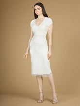 Load image into Gallery viewer, Cap Sleeve Midi Bridal Gown