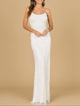 Load image into Gallery viewer, Scoop Neck, Open Back Beaded Bridal Gown