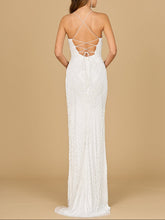Load image into Gallery viewer, Scoop Neck, Open Back Beaded Bridal Gown